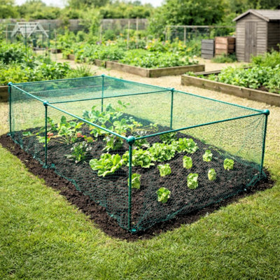 Gardenskill Fruit & Vegetable Cage 1.25M X 0.625M HModular Garden Grow House Kit With Bird Netting Cover For Plant Protection from B&Q