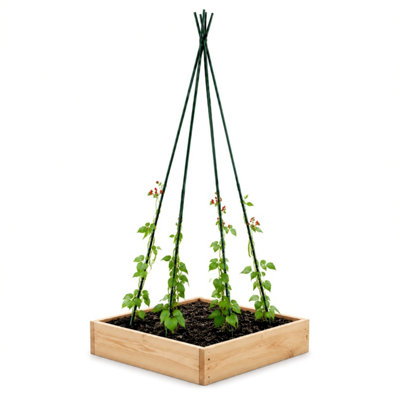 Gardenskill Pea And Runner Bean Wigwam Teepee Grow House Plant Support Frame H 2.4M B&Q