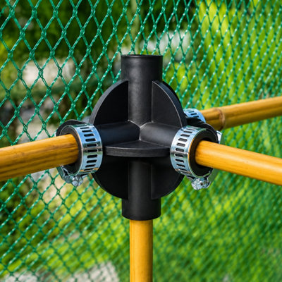 Gardenskill Bamboo Cane & Stake Connector Pk 6 + 20 Securing ClampsFor Plant Supports Fruit Cages Pond Covers Garden Frames from B&Q