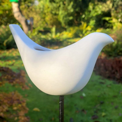 GardenSkill Ceramic Garden Wild Bird Seed Feeder With Mounting Ground PoleSmall from B&Q