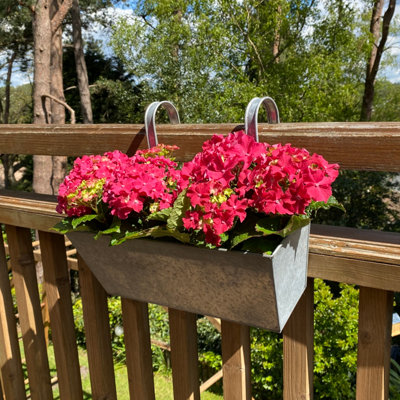 B&Q -  Zinc Balcony Hanging Planters (Set Of 2)