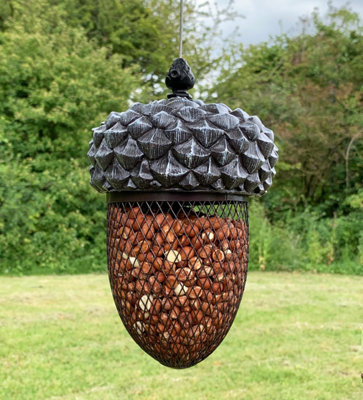 Selections Hanging Peanut Bird Feeder Acorn Shaped Nut from B&Q