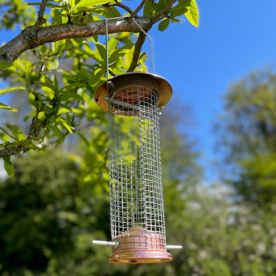 Selections Copper Style Hanging Bird Nut Feeder from B&Q