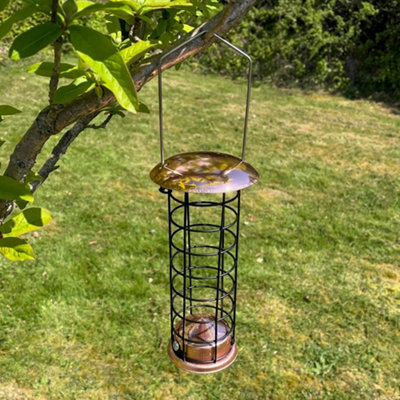 Selections Hanging Bird Feeder Suet Fat Ball Copper Style from B&Q