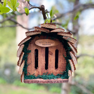 Selections Wooden Hanging Butterfly House from B&Q