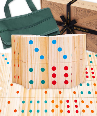 Jaques Of London Wooden Giant Dominoes Garden Games For Kids Children Outdoor Since 1795 from B&Q