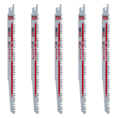 Saxton Blades Saxton 240mm Reciprocating Sabre Saw Wood Blades R1021L Pack Of 5 from B&Q