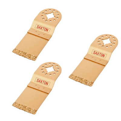 B&Q -  Saxton Sh35Ec03 Oscillating Multitool Blade 35mm Carbide End Cut Blade Pack Of 3