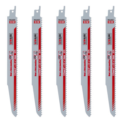Saxton Blades 5X Saxton R910Df Reciprocating Saw Demolition Blades Wood Metal from B&Q