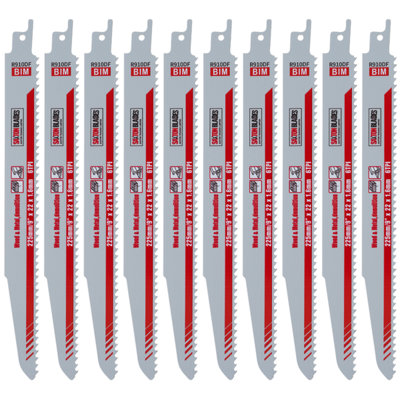 Saxton Blades 10X Saxton R910Df Reciprocating Saw Demolition Blades Wood Metal from B&Q