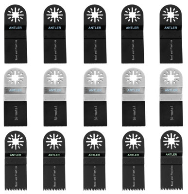 Antler Blades Antler Ab15Cba Oscillating Multi Tool Saw Blades WoodBi Metal And Coarse Blades Pack Of 15 from B&Q