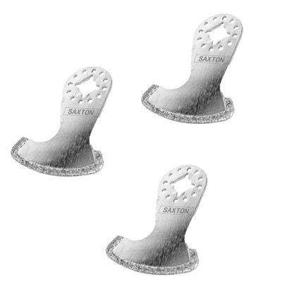 B&Q -  Saxton Shdsb03 Oscillating Multitool Blade Diamond Boot Blade Pack Of 3