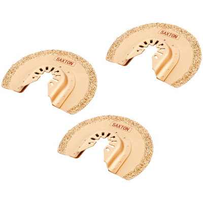 B&Q -  Saxton Qf90Cd03 Oscillating Multitool 90mm Carbide Blades Pack Of 3