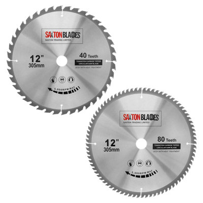 Saxton Blades Saxton Tct305Mxa Tct Circular Blade 305mm Pack A from B&Q