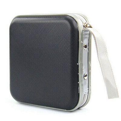 Accessotech 40 Disc Black Cd Storage Case Durable Media Organizer With Zippered Closure For Music Movies And Games from B&Q