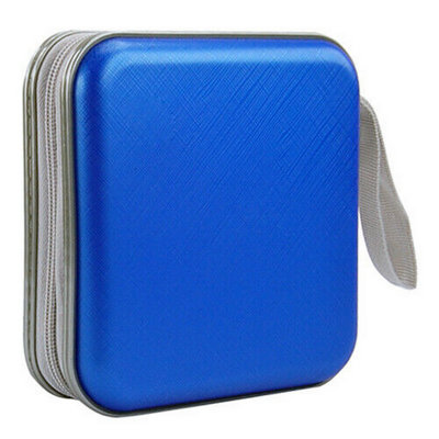 Accessotech 40 Disc Blue Cd Dvd Storage Case Compact Media Organiser With Protective Sleeves And Zip Closure from B&Q