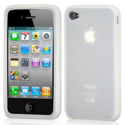Accessotech Iphone 4 4S Clear Silicone Case Flexible Protective Back Cover