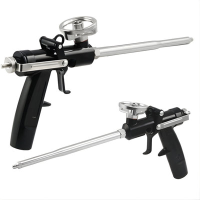 Accessotech Expanding Foam Gun Heavy Duty Aluminium Pu Applicator With Stainless Steel Nozzle And Flow Control