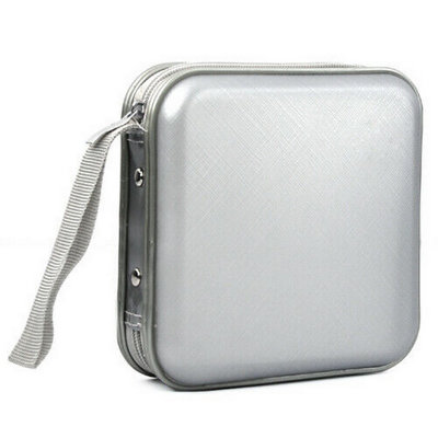 Accessotech 40 Disc Silver Cd Storage Case Durable Media Organizer With Zippered Closure For Music Movies And Games from B&Q
