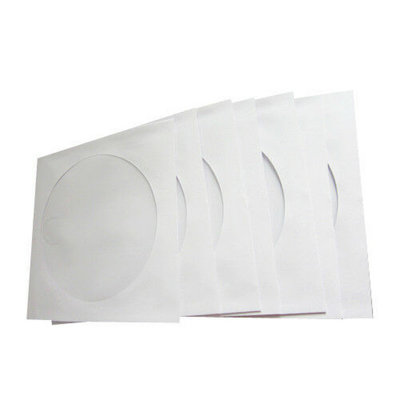 Accessotech 100-Pack Clear Window Cd/dvd Storage Wallet Sleeves With Flap Closure from B&Q