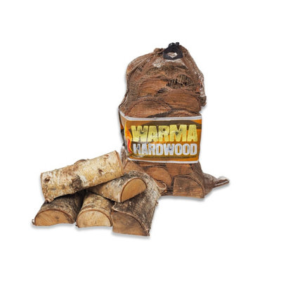 Warma Kiln Dried Hardwood Firewood Logs Real Wood Logs 25L Net from B&Q