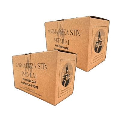 Warma Kiln Dried Hardwood Flavourless Low Moisture Ooni Nero Oven Pizza Sticks 2 X 4.5Kg Boxes from B&Q