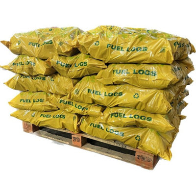 25 X 20Kg Packs Hotmax 100% Natural Recycled Wood Dust Stove Bbq Burner Fuel Log Briquettes from B&Q