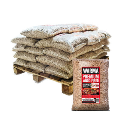 Warma Premium 100% Natural Odourless Chemical-Free Ooni Pizza Oven Wood Pellets 45 X 10Kg Bags from B&Q