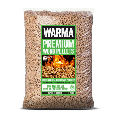 Warma Light Premium Wood Pellets Biomass Stove Heating Burner Fuel 10Kg
