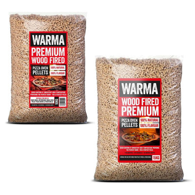 B&Q -  25Kg Premium 100% Natural Odourless Chemical-Free Ooni Pizza Oven Wood Pellets