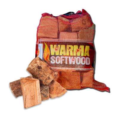 1 X 25L Net Warma Softwood Kiln Dried Firewood Pizza Oven Chimenea Open Fires Stove Log Burners from B&Q