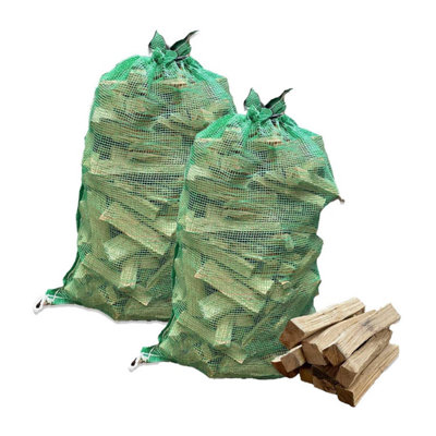 Warma Kiln Dried Hardwood Log Low Moisture Stove Oven Oak Wood Kindling Pizza Sticks 2 X Nets from B&Q