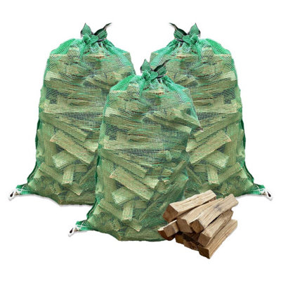 Warma Kiln Dried Hardwood Log Low Moisture Stove Oven Oak Wood Kindling Pizza Sticks 3 X Nets from B&Q