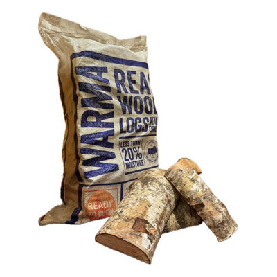 53L Bag Warma Kiln Dried Hardwood Firewood Logs Weekend Fire Wood Burner Stove Fuel from B&Q