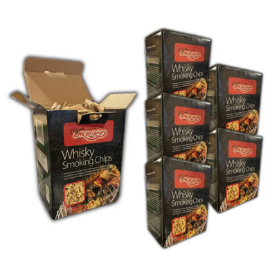B&Q -  Whisky Smoking Wood Chips 2.4Kg Bbq Barbecue Smoker Wood Charcoal Pellet Grils6 X Boxes