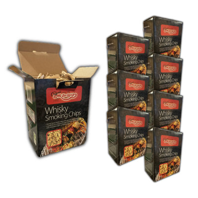 B&Q -  Whisky Smoking Wood Chips 3.2Kg Bbq Barbecue Smoker Wood Charcoal Pellet Grils8 X Boxes