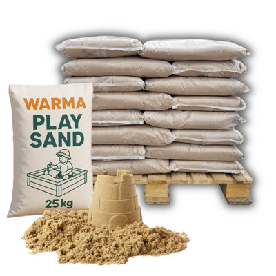 40 X 25Kg Xl Bags Warma Premium Grade Play Sand Childrens Kids Play Areas Sandpits 1000Kg from B&Q
