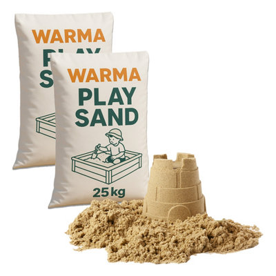 2 X 25Kg Xl Bags Warma Premium Grade Play Sand Childrens Kids Play Areas Sandpits 500Kg from B&Q