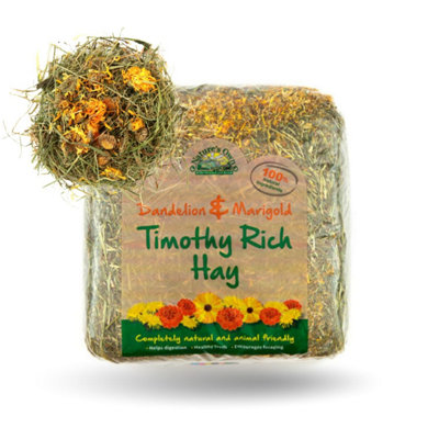 Warma 1Kg Nature's Own Timothy Hay With Added Dandelions & Marigolds Rabbit Guinea Pig Chinchilla Animal Feed from B&Q