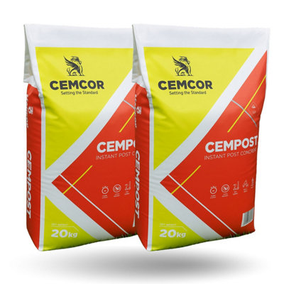  - 40Kg Cempost Post Concrete Fast Setting Concrete For Fence & Gate Posts 2 X 20Kg