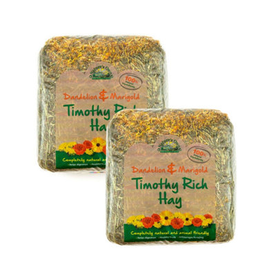 Warma 2Kg Nature's Own Timothy Hay With Added Dandelions & Marigolds Rabbit Guinea Pig Chinchilla Animal Feed from B&Q