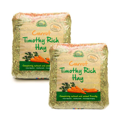 Warma 2Kg Nature's Own Timothy Hay With Added Carrots Rabbit Guinea Pig Chinchilla Animal Feed from B&Q