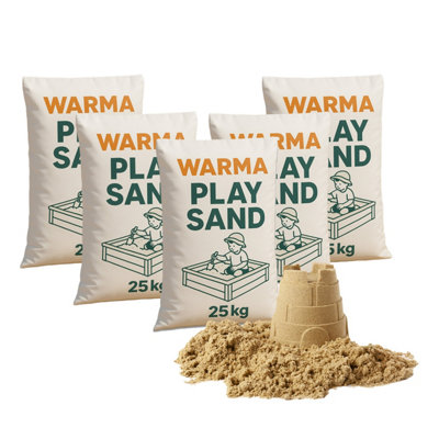 5 X 25Kg Xl Bags Warma Premium Grade Play Sand Childrens Kids Play Areas Sandpits 125Kg from B&Q