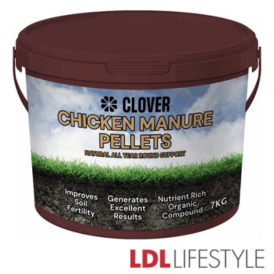 Clover Chicken Manure Pellets 7Kg Tub from B&Q