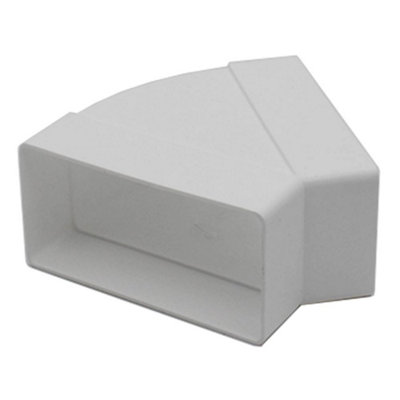 Kair 45 Degree Horizontal Elbow Bend 110mm X 54mm4 X 2 Inch Rectangular Plastic Ducting Adaptor from B&Q