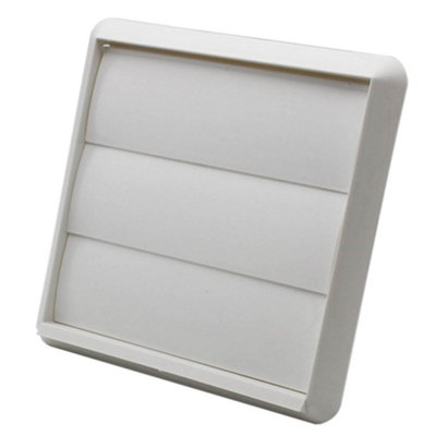 B&Q -  White Gravity Grille With Rectangular 110X54mm Rear Spigot
