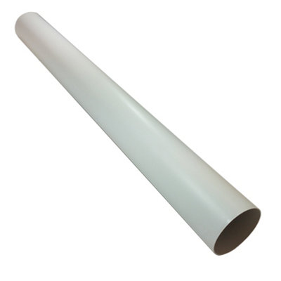Kair Plastic Ducting Pipe 100mm4 Inch / 1 Metre Long LengthRigid Straight Duct Channel from B&Q