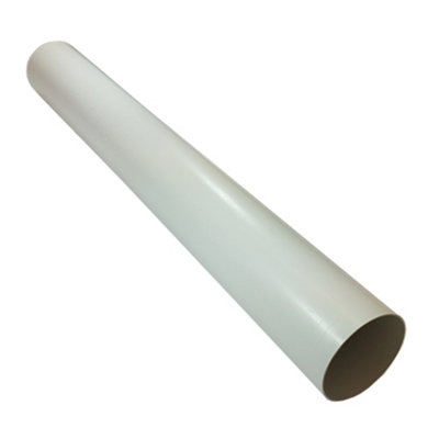B&Q -  Plastic Ducting Pipe 125mm5 Inch / 1 Metre Long LengthRigid Straight Duct Channel