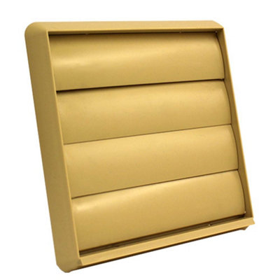 Kair Beige Gravity Grille 183mm External Dimension Ducting Air Vent With 150mm6 Inch Round Rear Spigot And Not-Return Shutters from B&Q