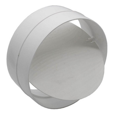 Kair Connector With Backdraught Shutter 150mm6 Inch Non-Return Damper Flap To Connect Duct Pipe Or Flexible Ducting Hose